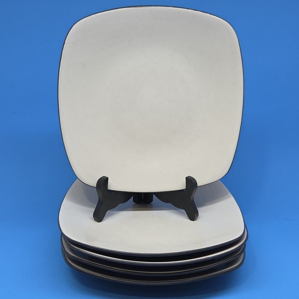 Noritake Plates Colorwave Graphite 8.5” Square Salad Luncheon Set of 5
